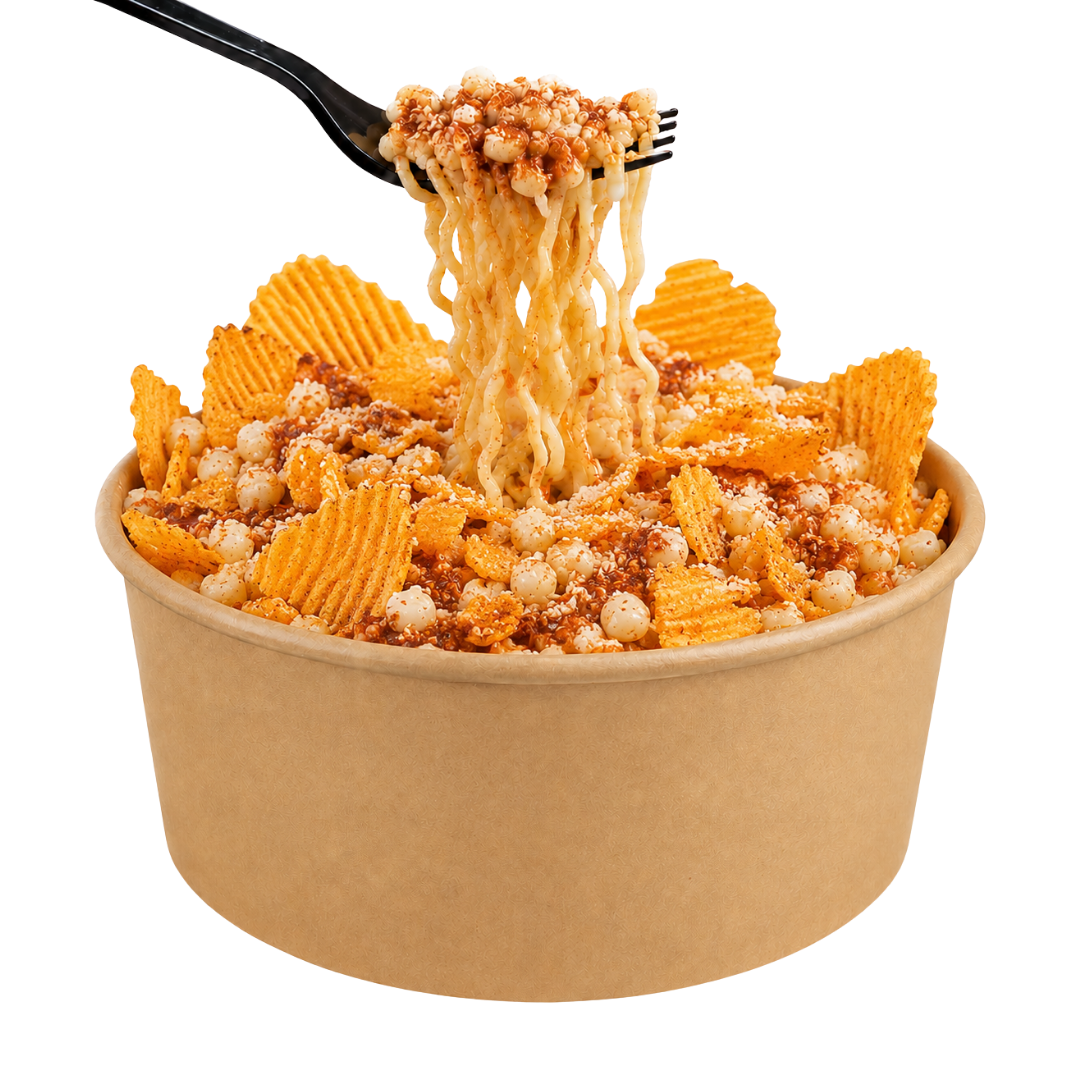 Maruchan con Papas preparado en Crunchill Colima