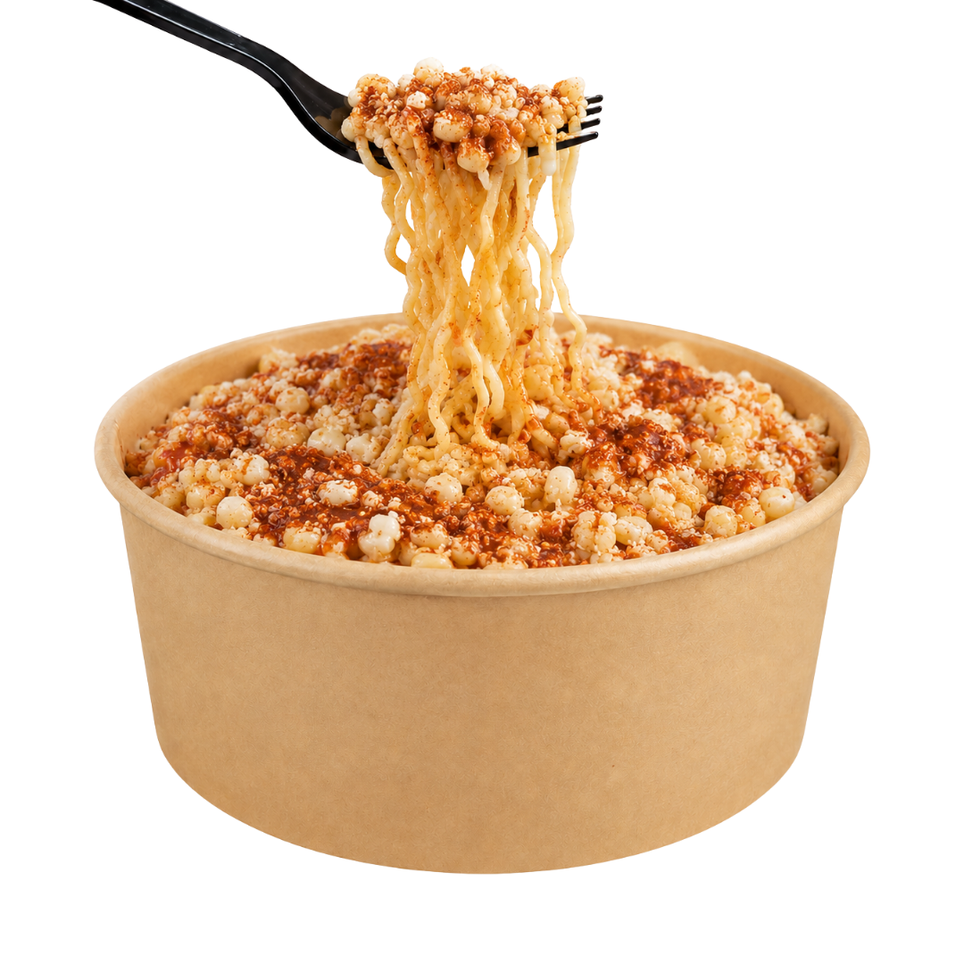 Maruchan con Elote preparado en Crunchill Colima